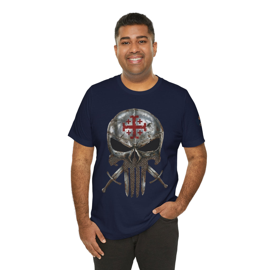 Crusader Knight Christian Skull T-shirt - Warrior Armor of God T-shirt Printify