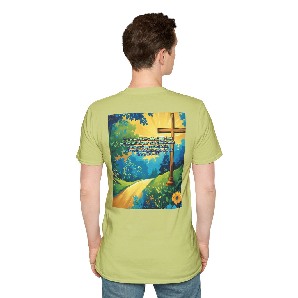 Trust in The Lord Proverbs 3:5-6 Biblical Design Unisex Softstyle T-Shirt Printify