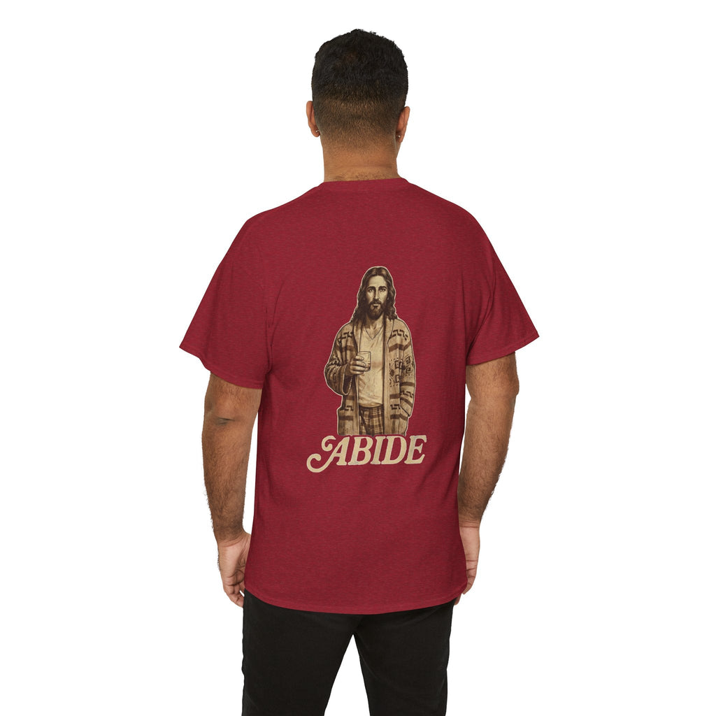 Abide Vintage Jesus Tee — "The Dude" Graphic Christian T-Shirt Printify