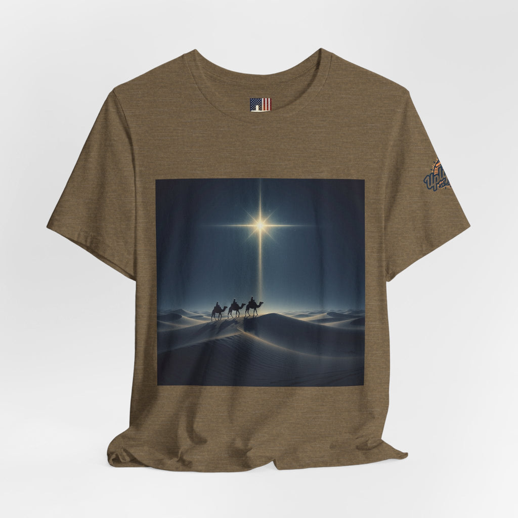 3 Wise Men T-shirt – Magi Camels Nativity Journey Christian Christmas T-shirt for Epiphany Faith & Holy Night Printify