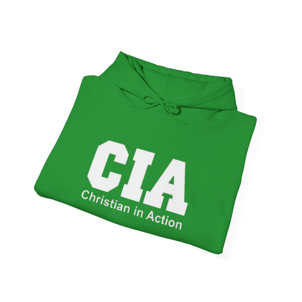 CIA Christian in Action Hoodie - Funny Faith Parody Hoodie - Mission Ready Apparel Printify
