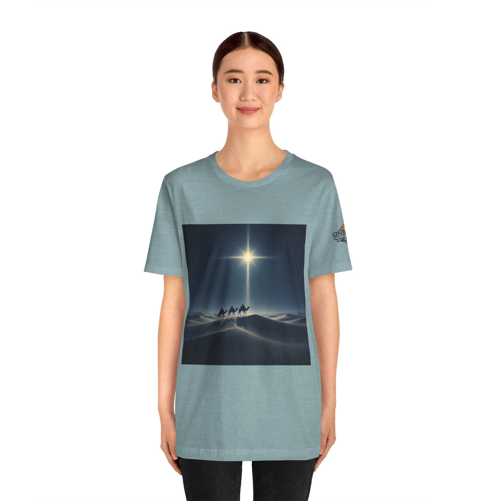3 Wise Men T-shirt – Magi Camels Nativity Journey Christian Christmas T-shirt for Epiphany Faith & Holy Night Printify