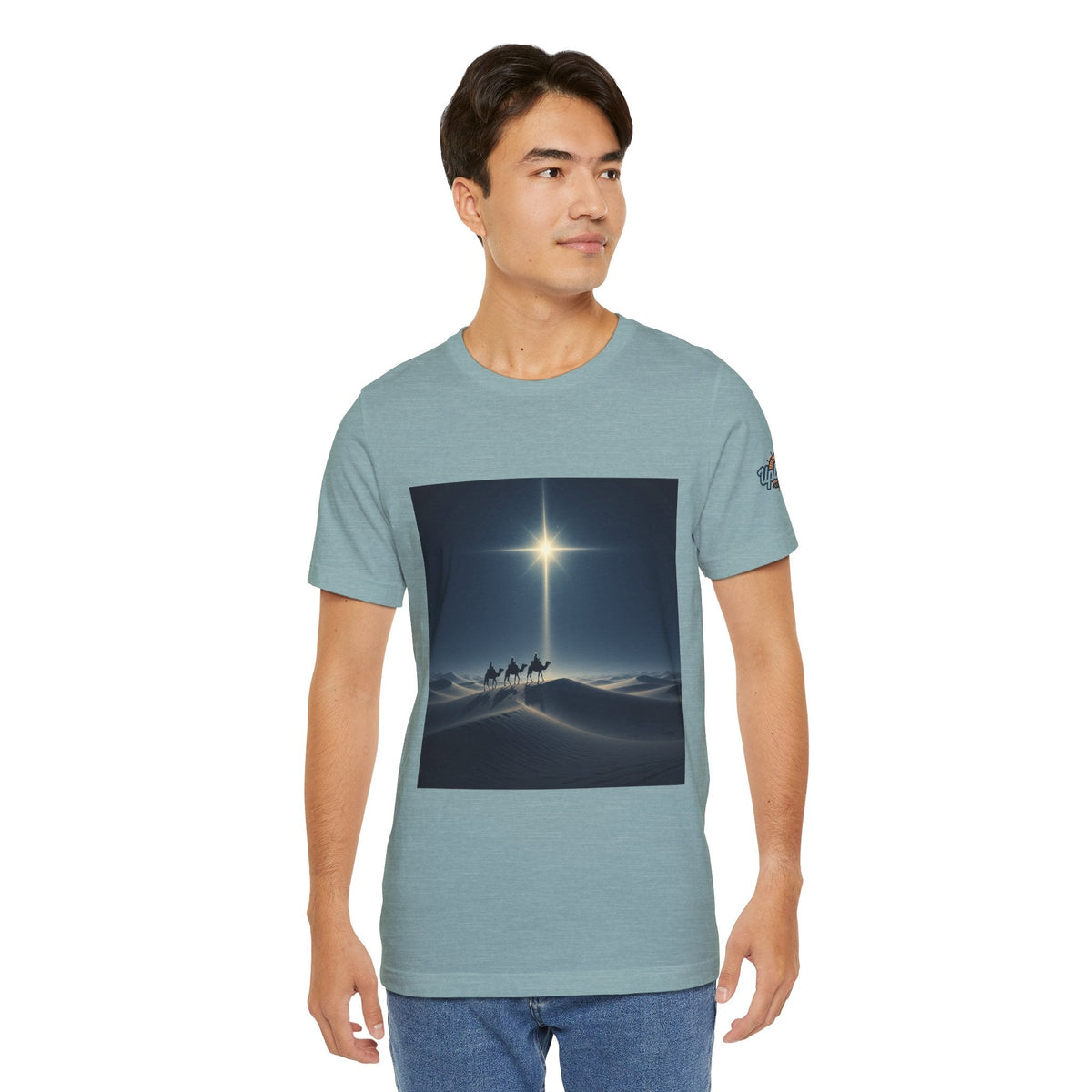 3 Wise Men T-shirt – Magi Camels Nativity Journey Christian Christmas T-shirt for Epiphany Faith & Holy Night Printify