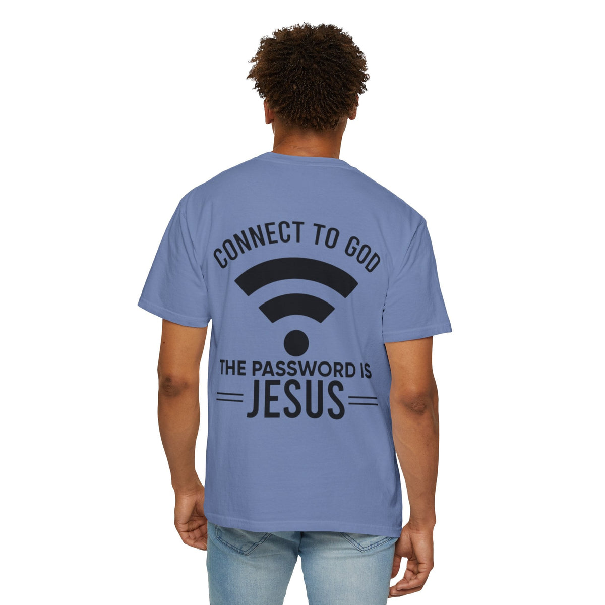 Connect to God T-shirt - WIFI Password is Jesus - Funny Christian Faith T-shirt Printify