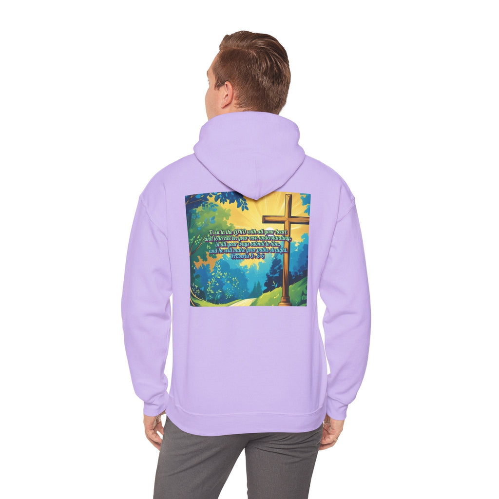 Trust in The Lord Proverbs 3:5-6 Biblical Design Unisex Heavy Blend™ Hooded Sweatshirt Printify