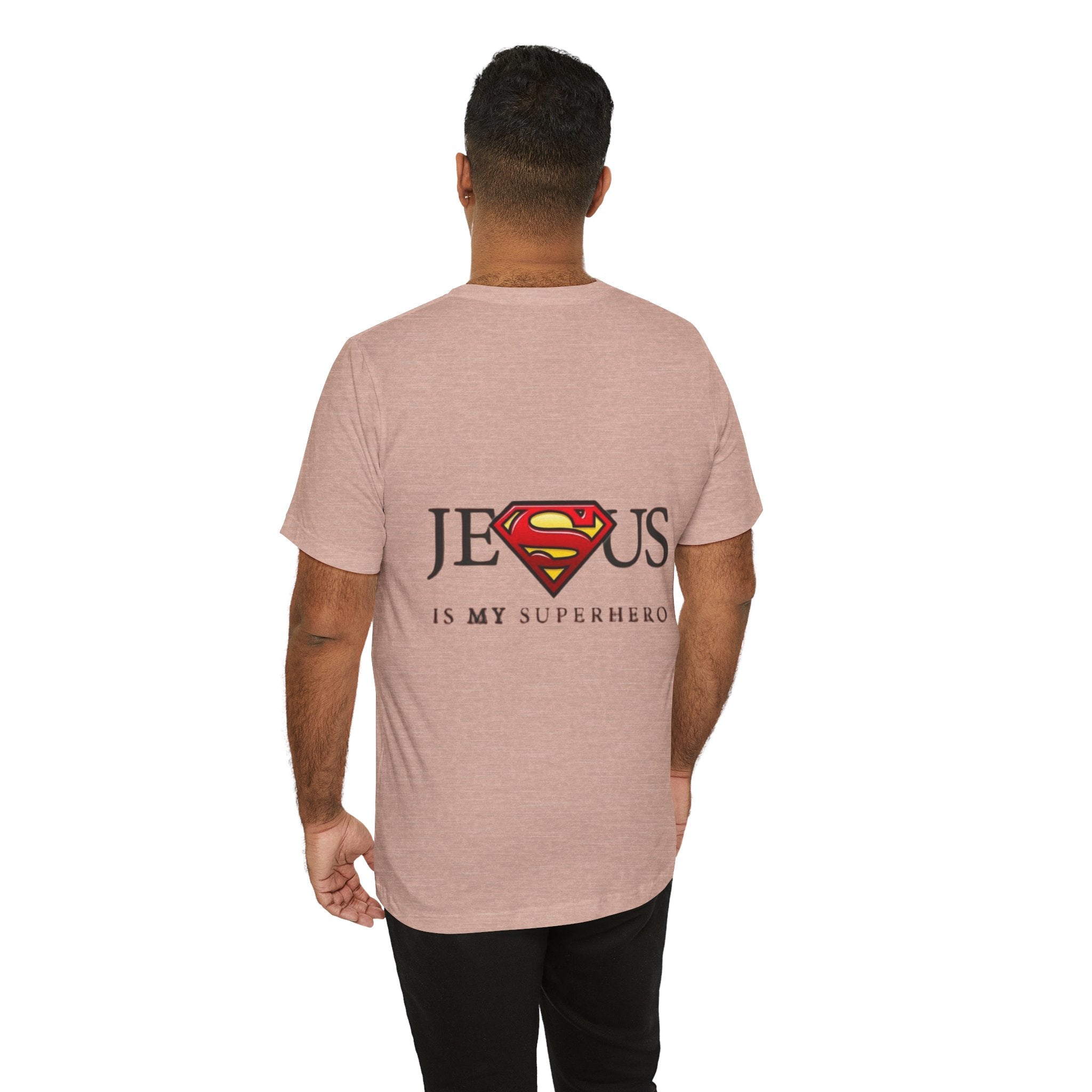Jesus Is My Superhero T-Shirt — Faith-Based Superman-Inspired Tee Printify