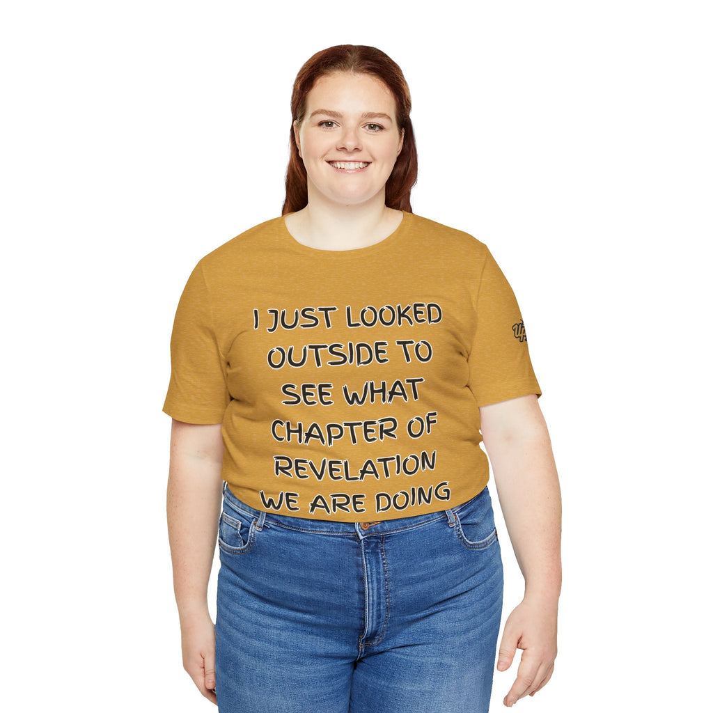 What Chapter of Revelation T-shirt – I Looked Outside My Window Christian T-shirt for End Times Humor & Faith Printify
