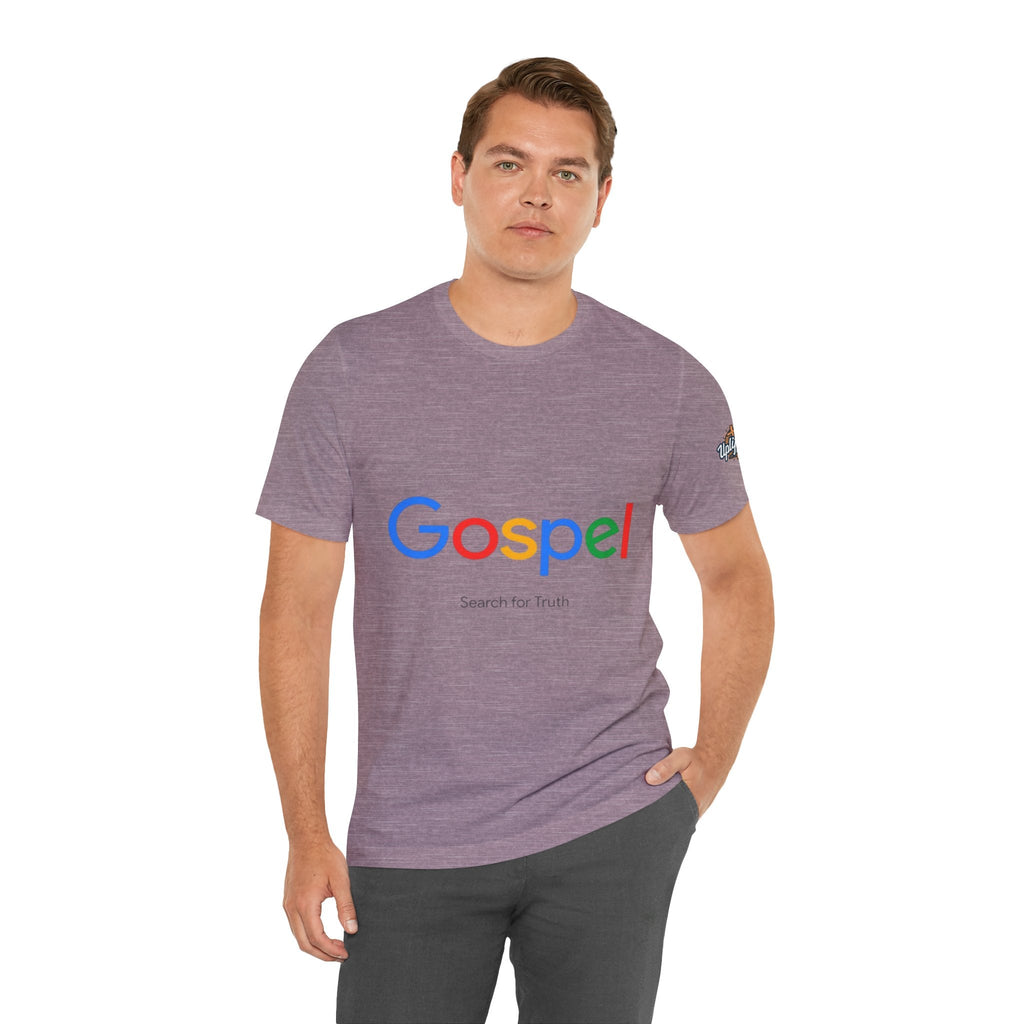 Gospel Graphic Tee — "Gospel" Colorful Logo Christian T-Shirt Printify