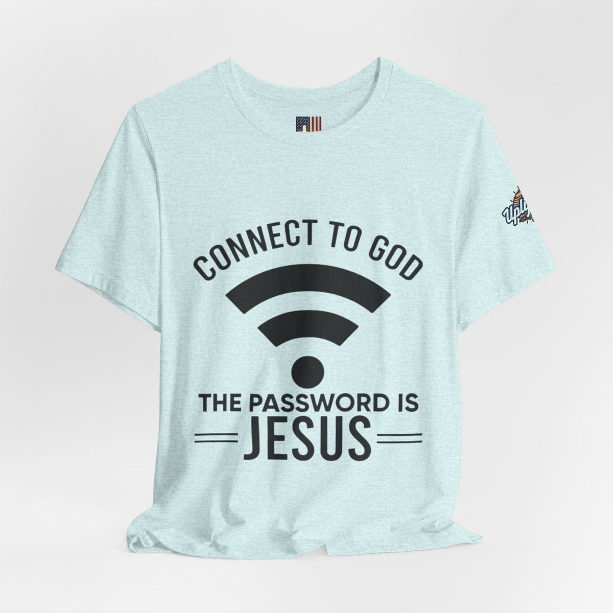 Connect to God T-shirt - WIFI Password is Jesus - Funny Christian Faith T-shirt Printify
