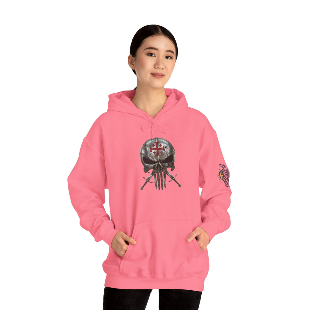 Crusader Knight Christian Skull Hoodie - Warrior Armor of God Hoodie Printify
