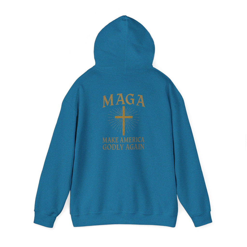 Make America Godly Again Hoodie – MAGA Christian Patriotic Sweatshirt for Biblical Values & Freedom Printify