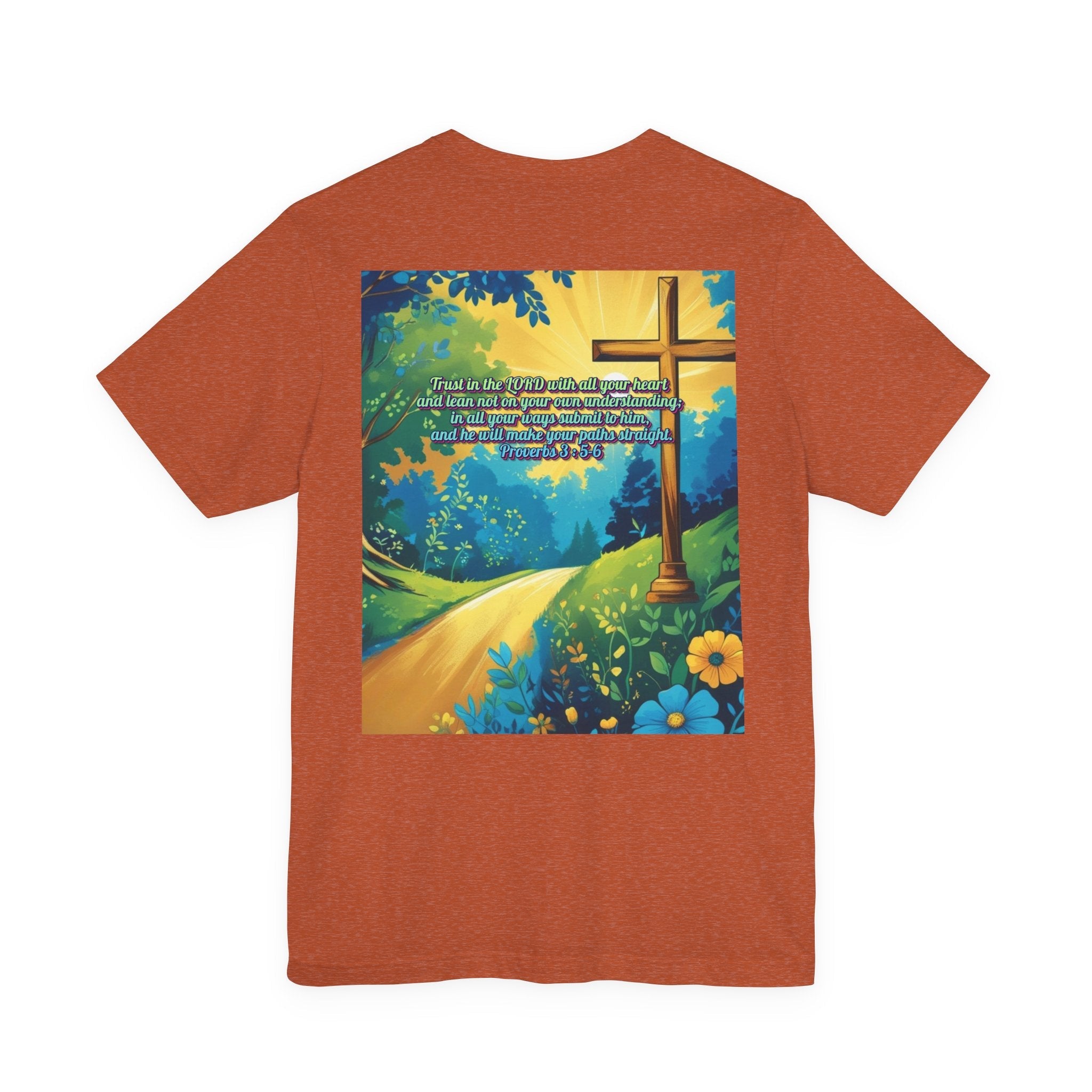 Trust in The Lord Proverbs 3:5-6 Biblical Design Unisex Jersey Short Sleeve Tee Printify