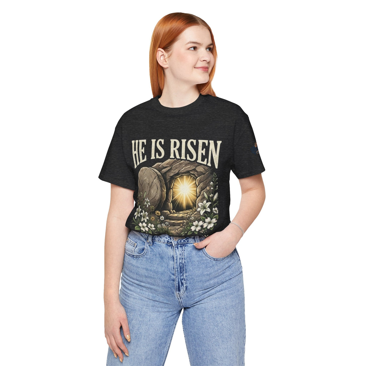 He Is Risen T-Shirt — Jesus Christ Resurrection Easter Tee Printify