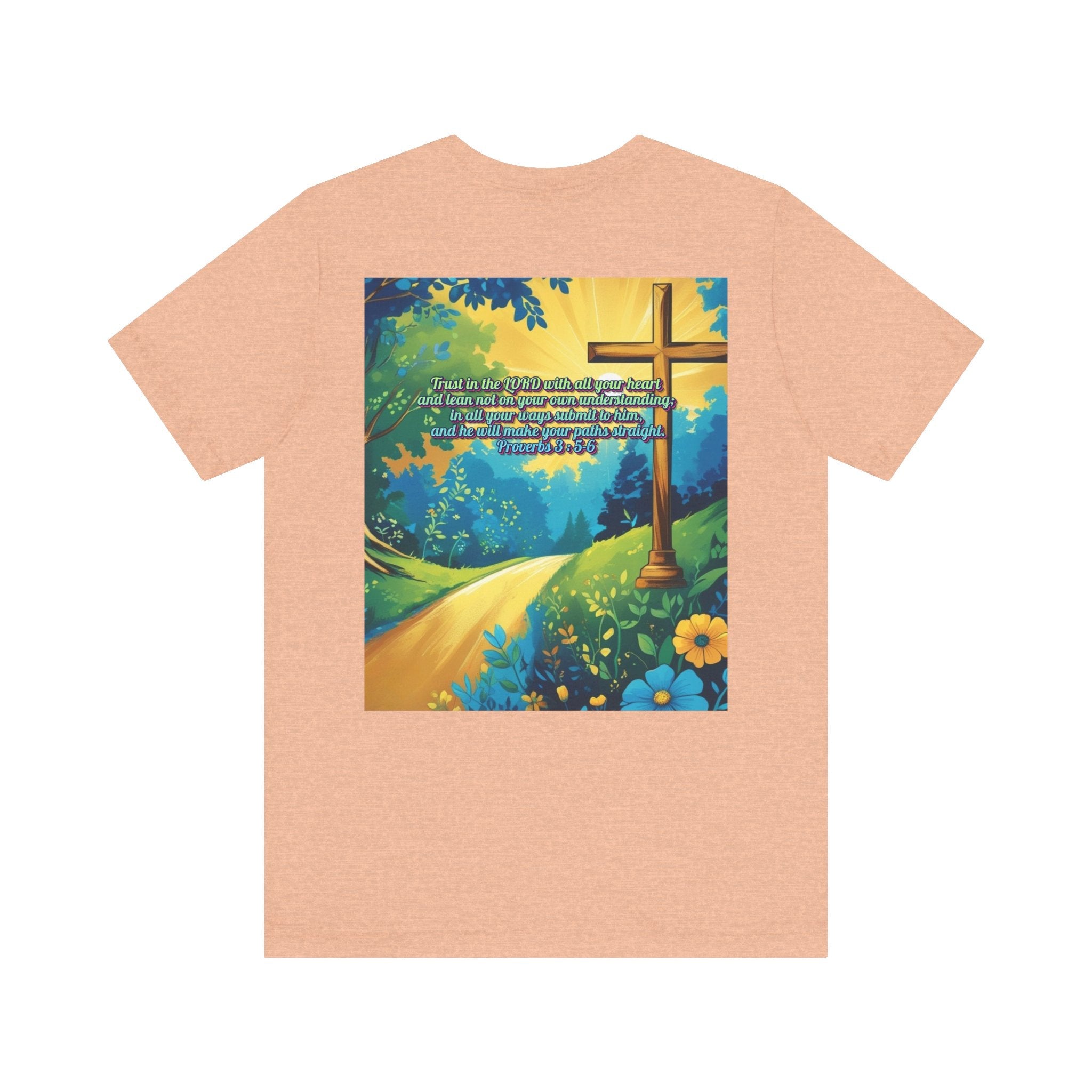 Trust in The Lord Proverbs 3:5-6 Biblical Design Unisex Jersey Short Sleeve Tee Printify