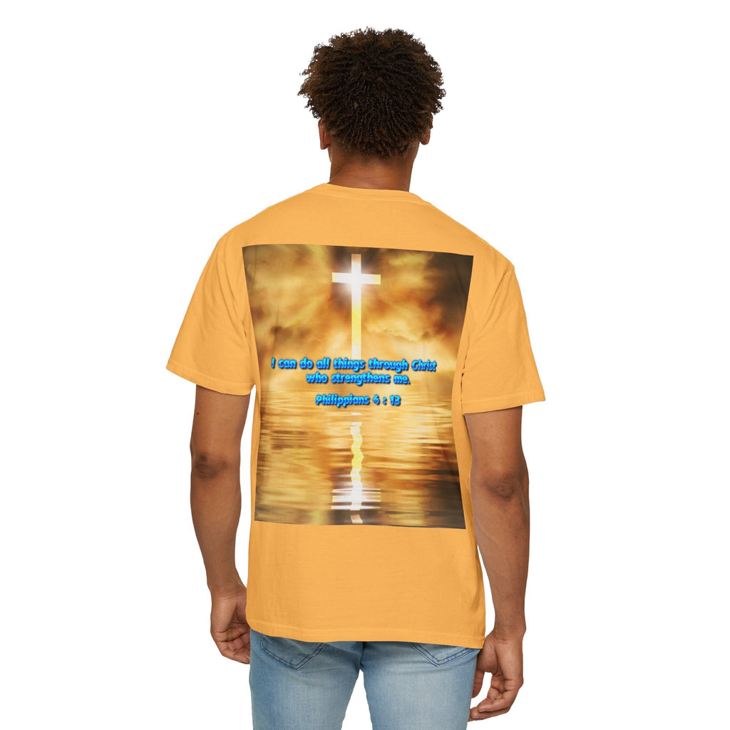 Bible Verse Unisex Garment-Dyed T-shirt -  Philippians 4 : 13 Printify