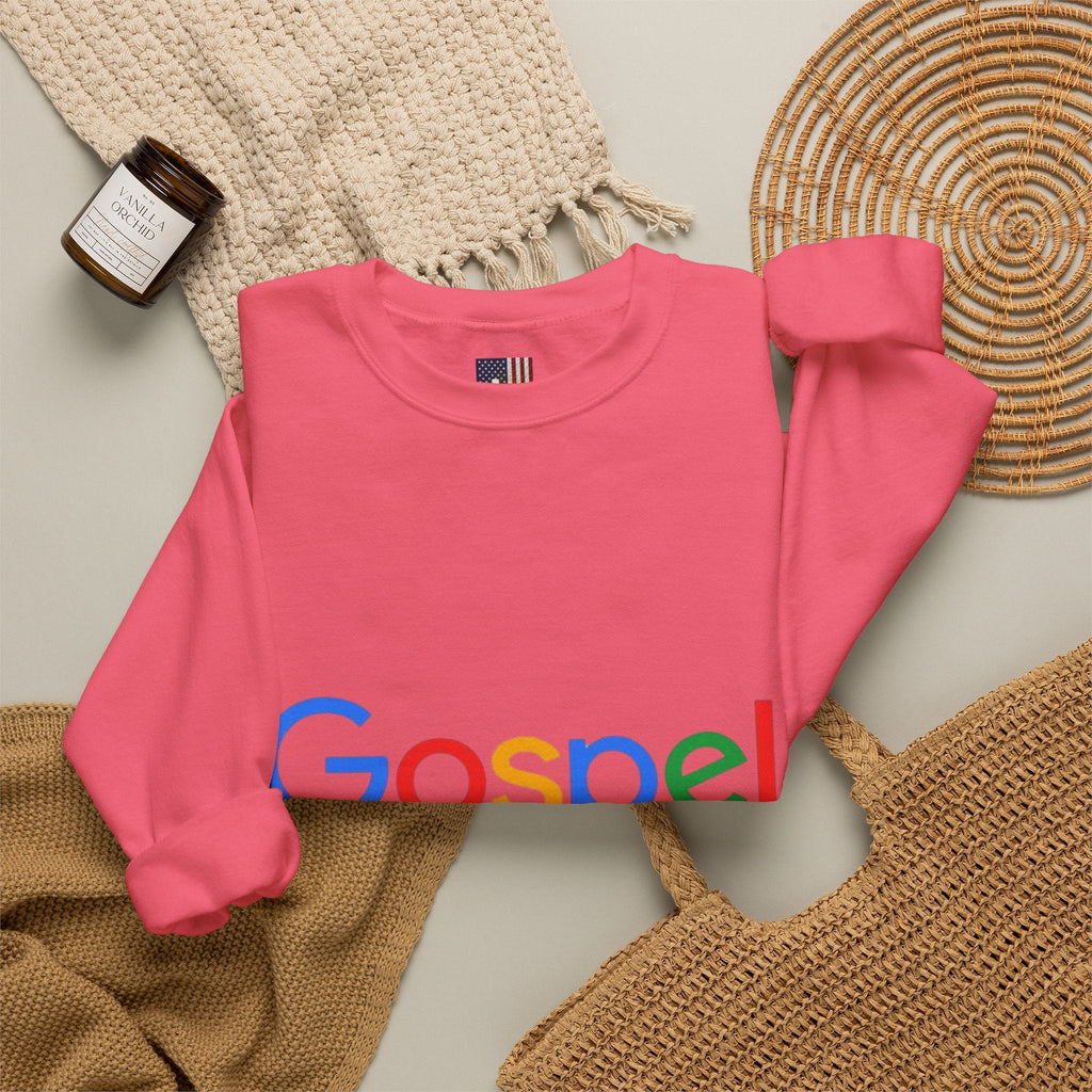 Gospel Graphic Sweatshirt — "Gospel" Colorful Logo Christian Sweatshirt Printify