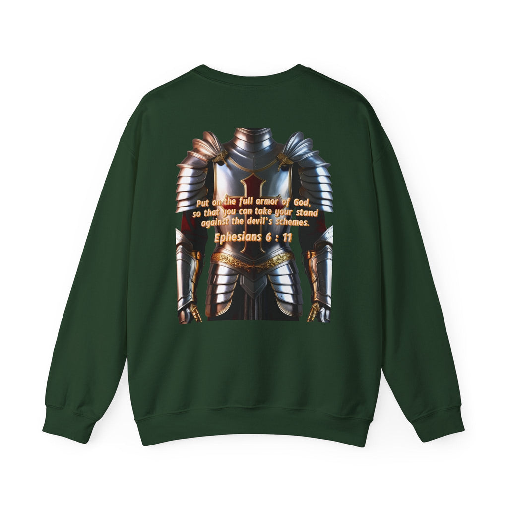 Religious Graphic Armor Of God Design - Unisex Heavy Blend™ Crewneck Sweatshirt Printify