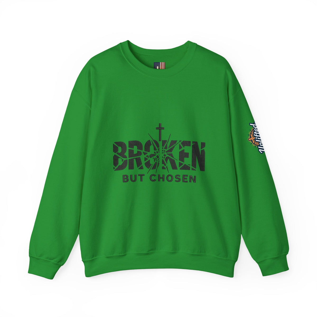 Broken But Chosen Crewneck Sweatshirt Printify