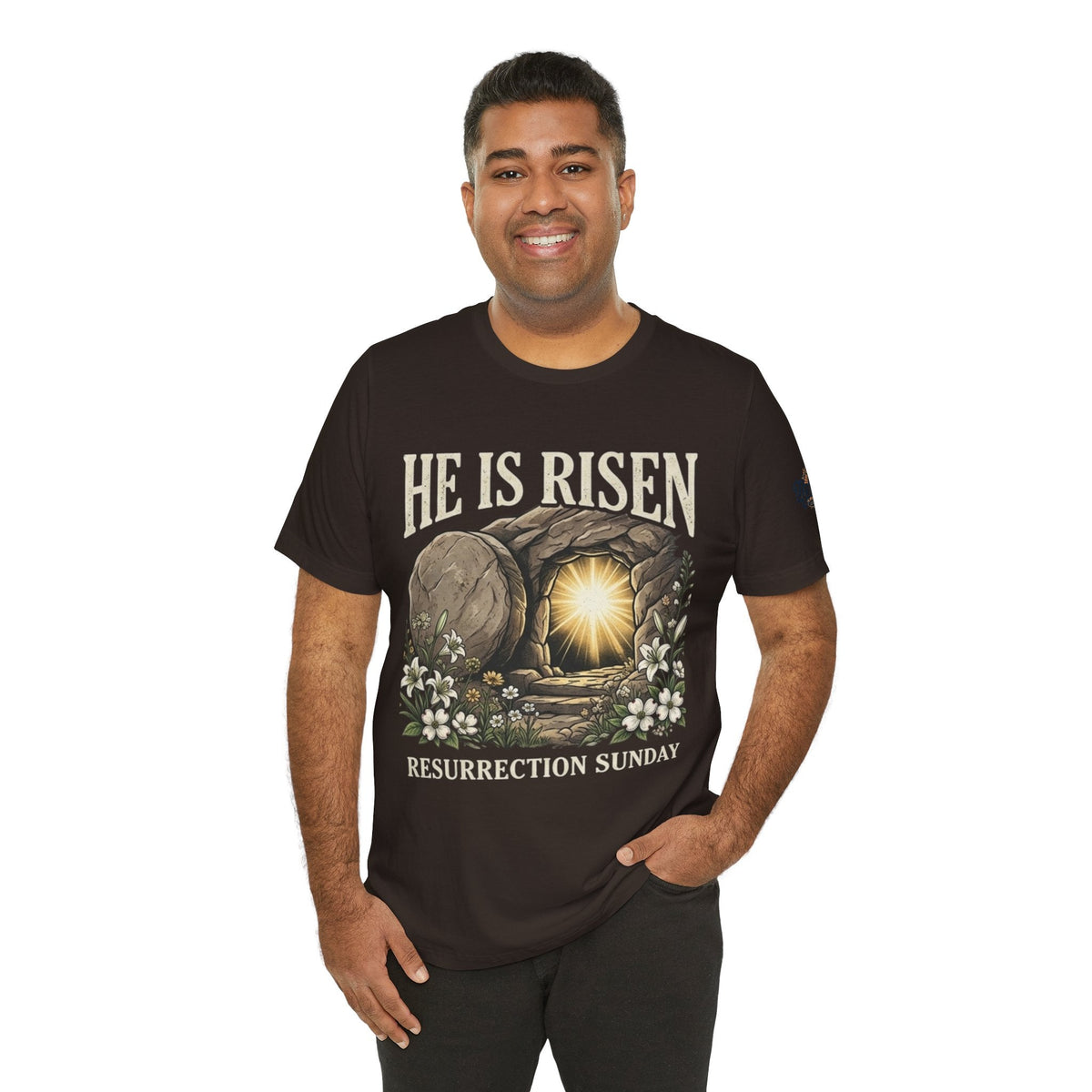He Is Risen T-Shirt — Jesus Christ Resurrection Easter Tee Printify