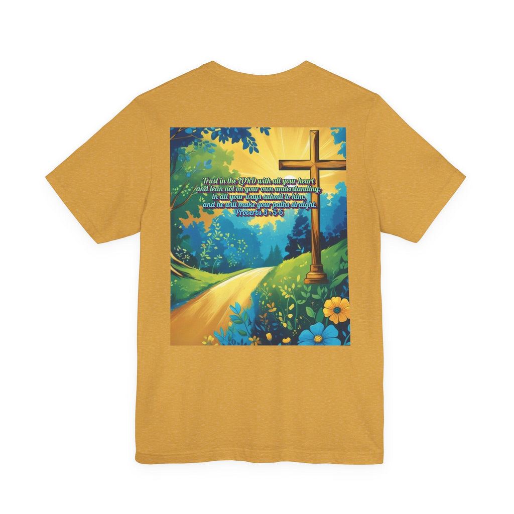 Trust in The Lord Proverbs 3:5-6 Biblical Design Unisex Jersey Short Sleeve Tee Printify