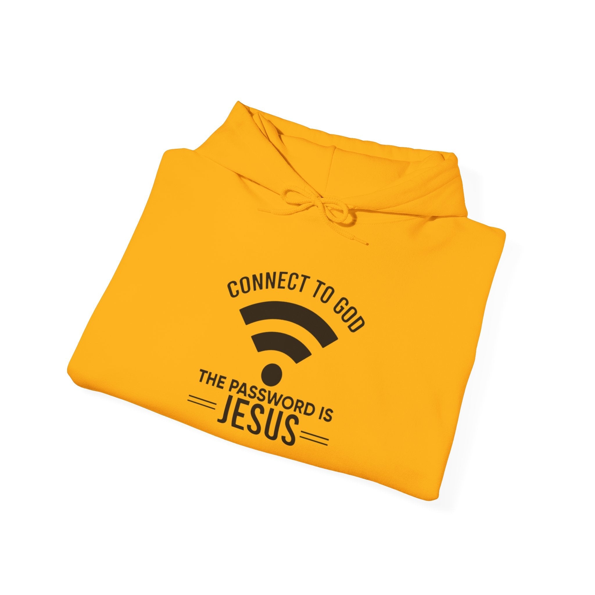 Connect to God Hoodie - WIFI Password is Jesus - Funny Christian Faith Hoodie Printify