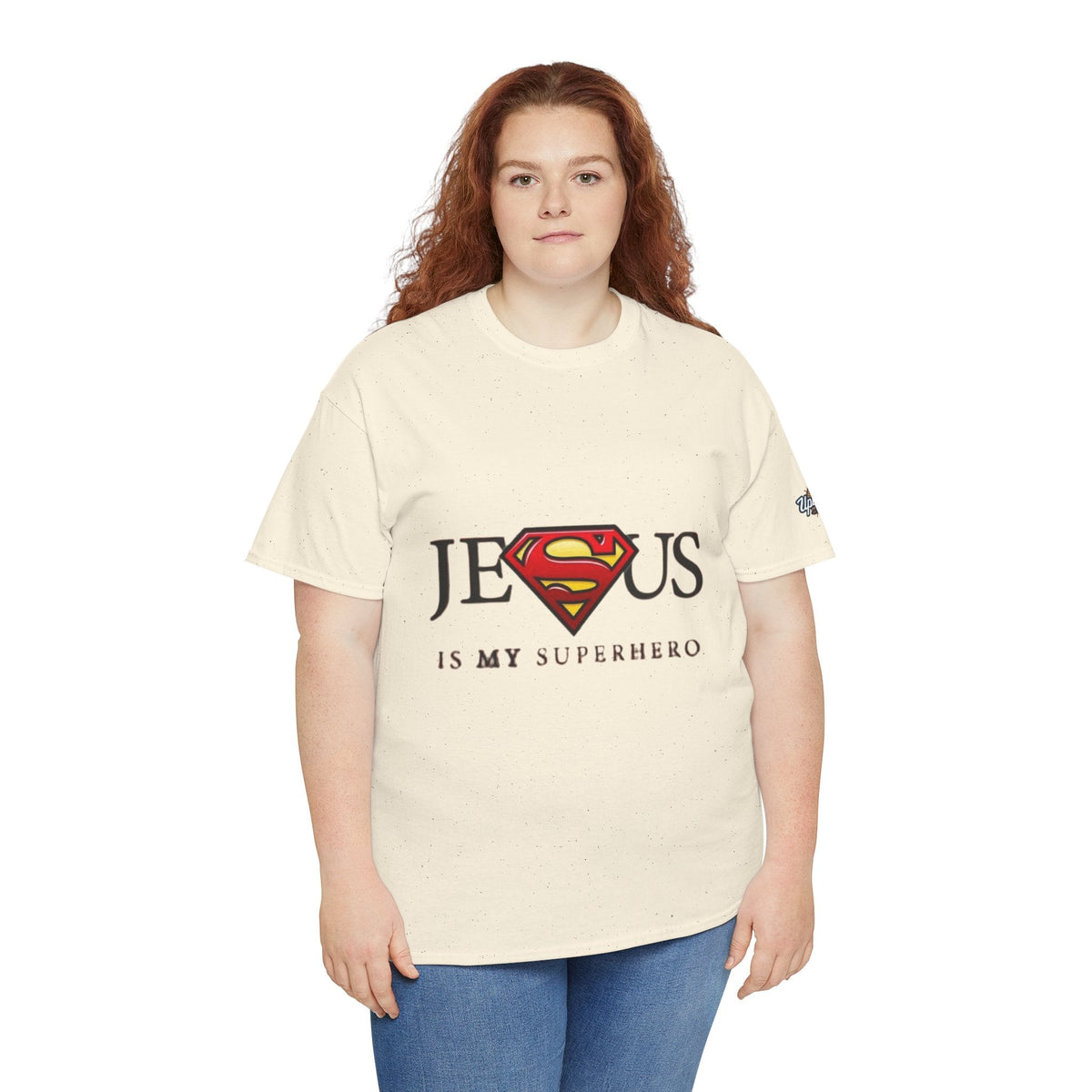 Jesus Is My Superhero T-Shirt — Faith-Based Superman-Inspired Tee Printify