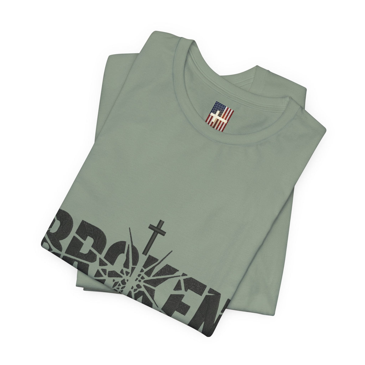 Broken But Chosen T-Shirt — Inspirational Faith Graphic Tee Printify