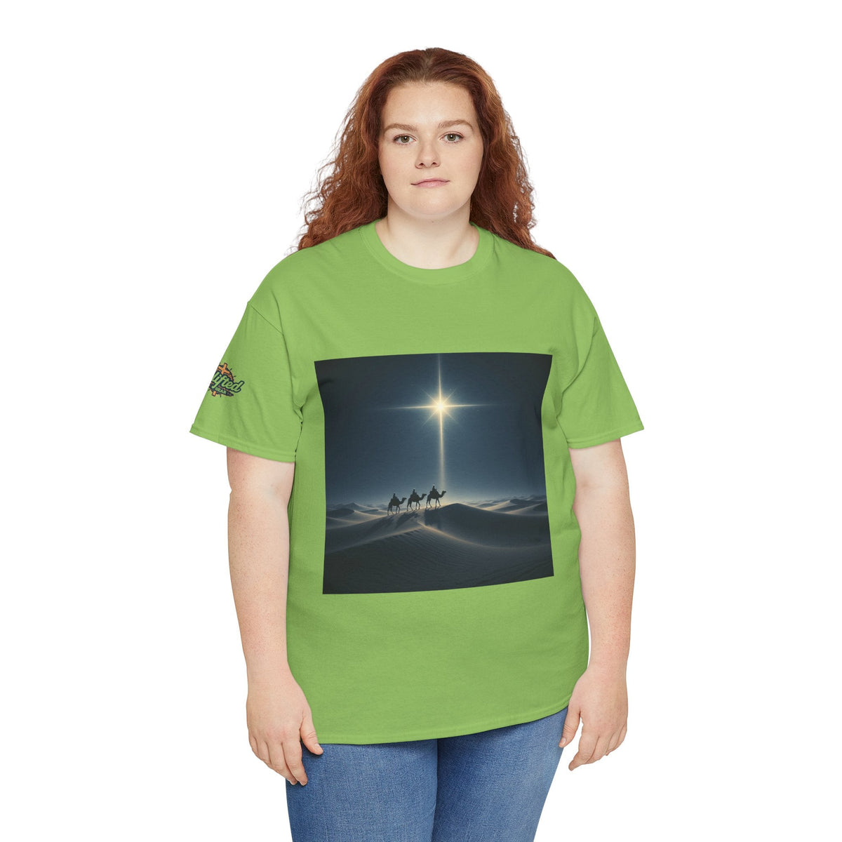 3 Wise Men T-shirt – Magi Camels Nativity Journey Christian Christmas T-shirt for Epiphany Faith & Holy Night Printify