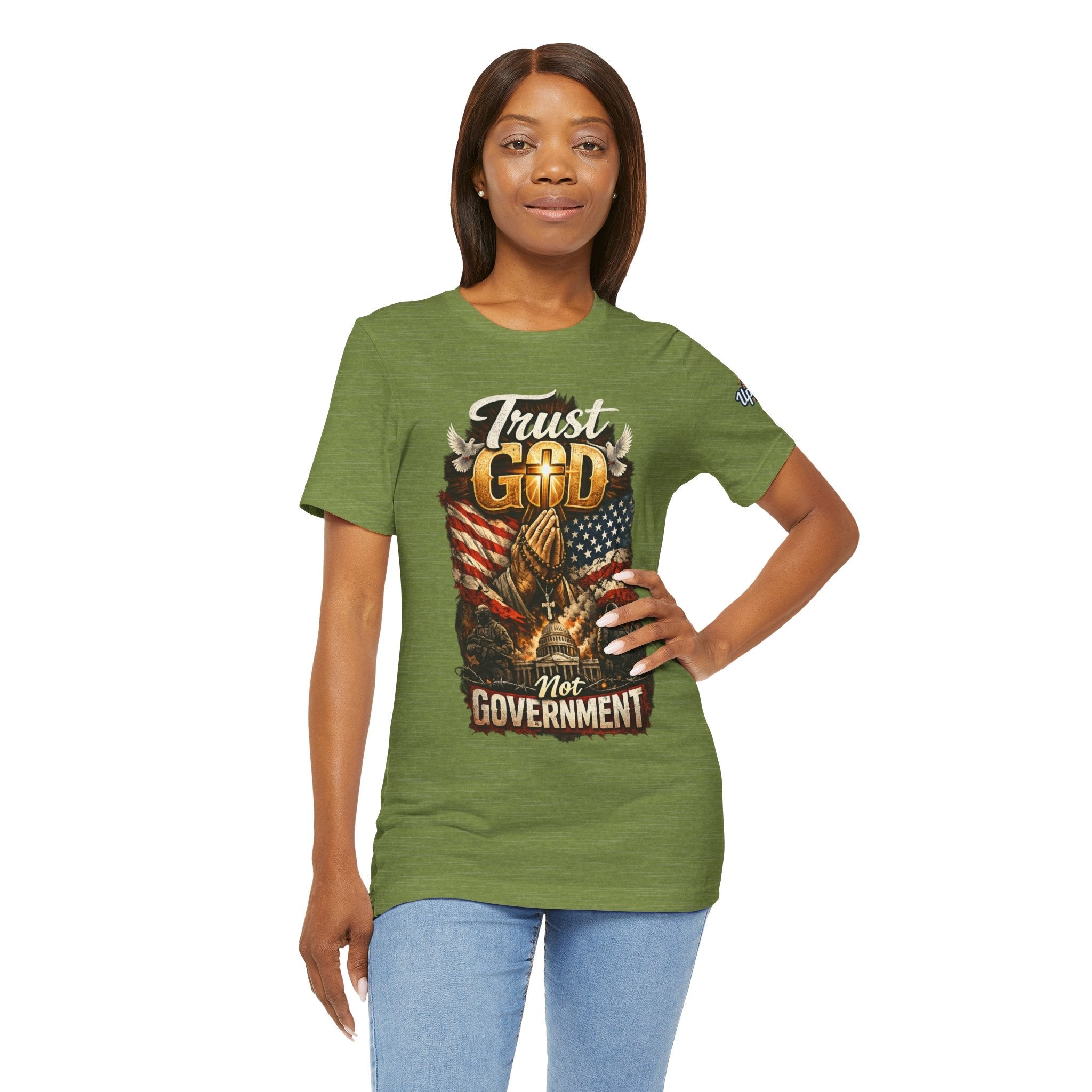 Trust God Not Government T-Shirt — Vintage Patriotic Christian Tee Printify