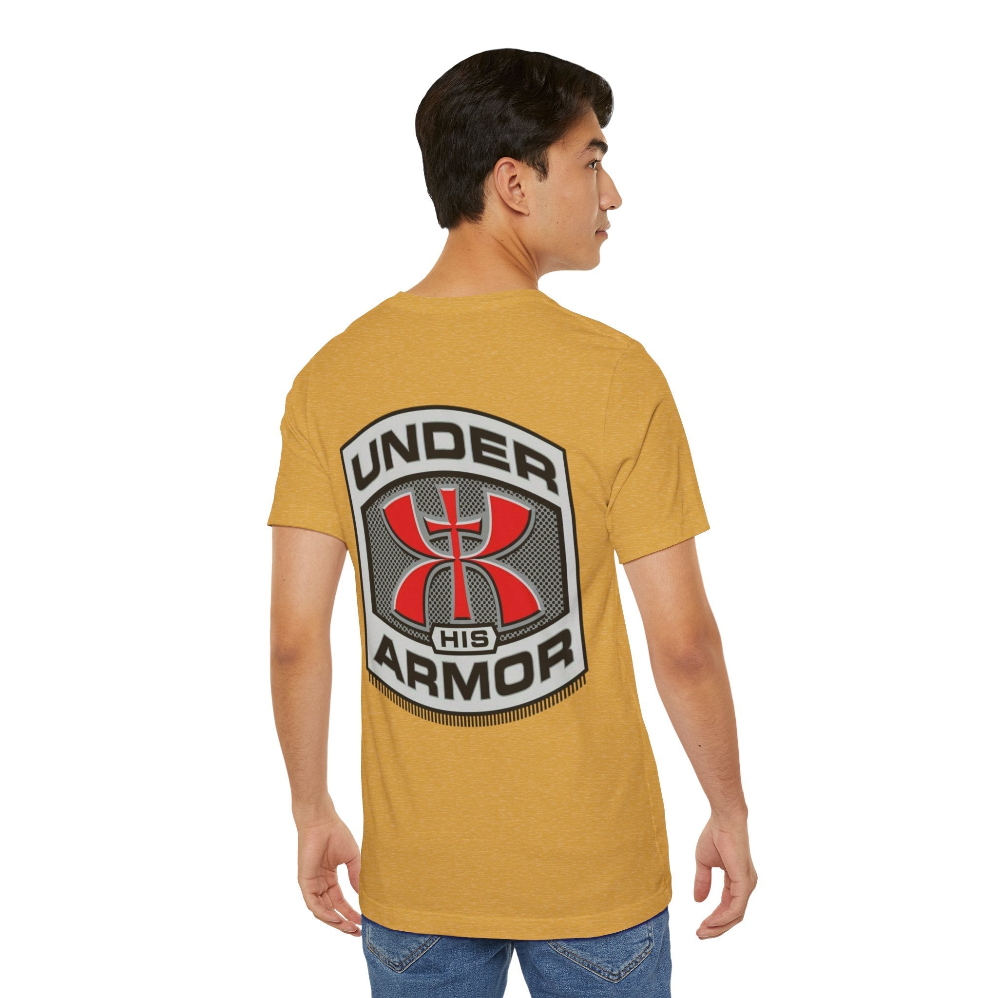Under HIS Armor Christian T-Shirt — Faith-Inspired Under Armour Style Printify