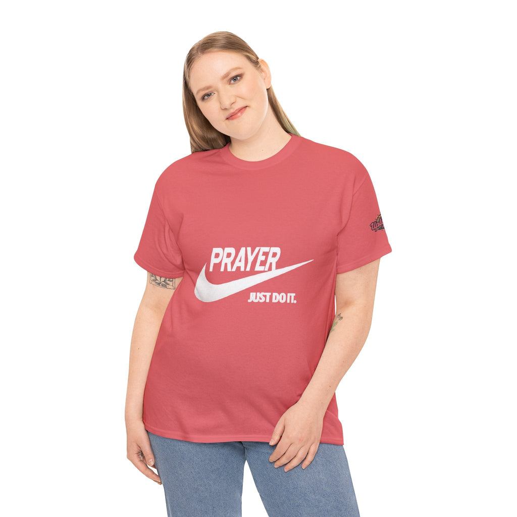 Prayer Just Do It T-shirt - Funny Christian Nike Parody T-shirt - Faith Gear Printify