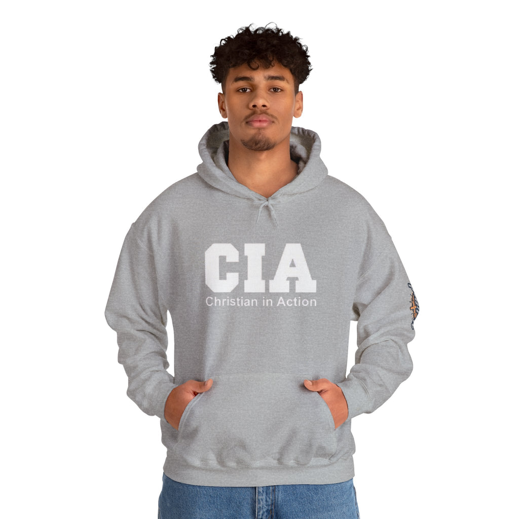 CIA Christian in Action Hoodie - Funny Faith Parody Hoodie - Mission Ready Apparel Printify