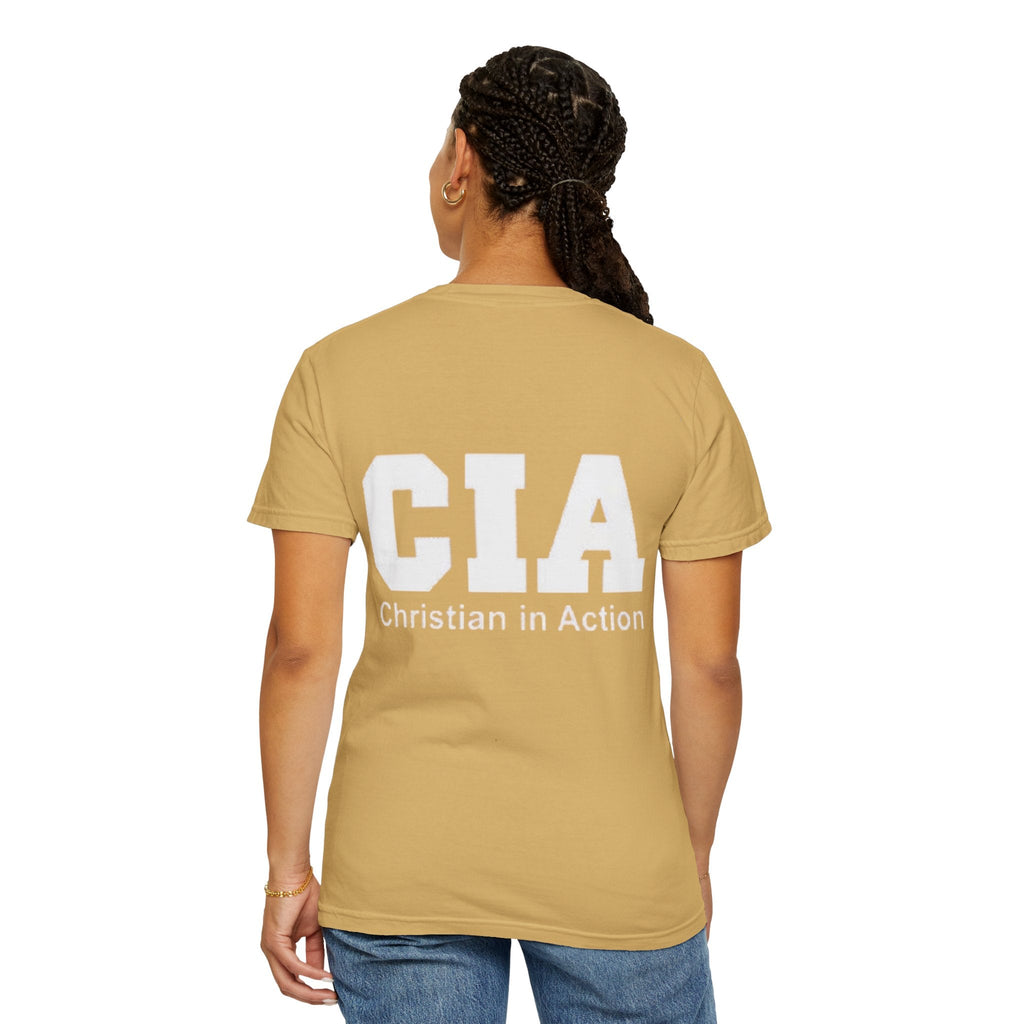 CIA Christian in Action T-shirt - Funny Faith Parody T-shirt - Mission Ready Apparel Printify