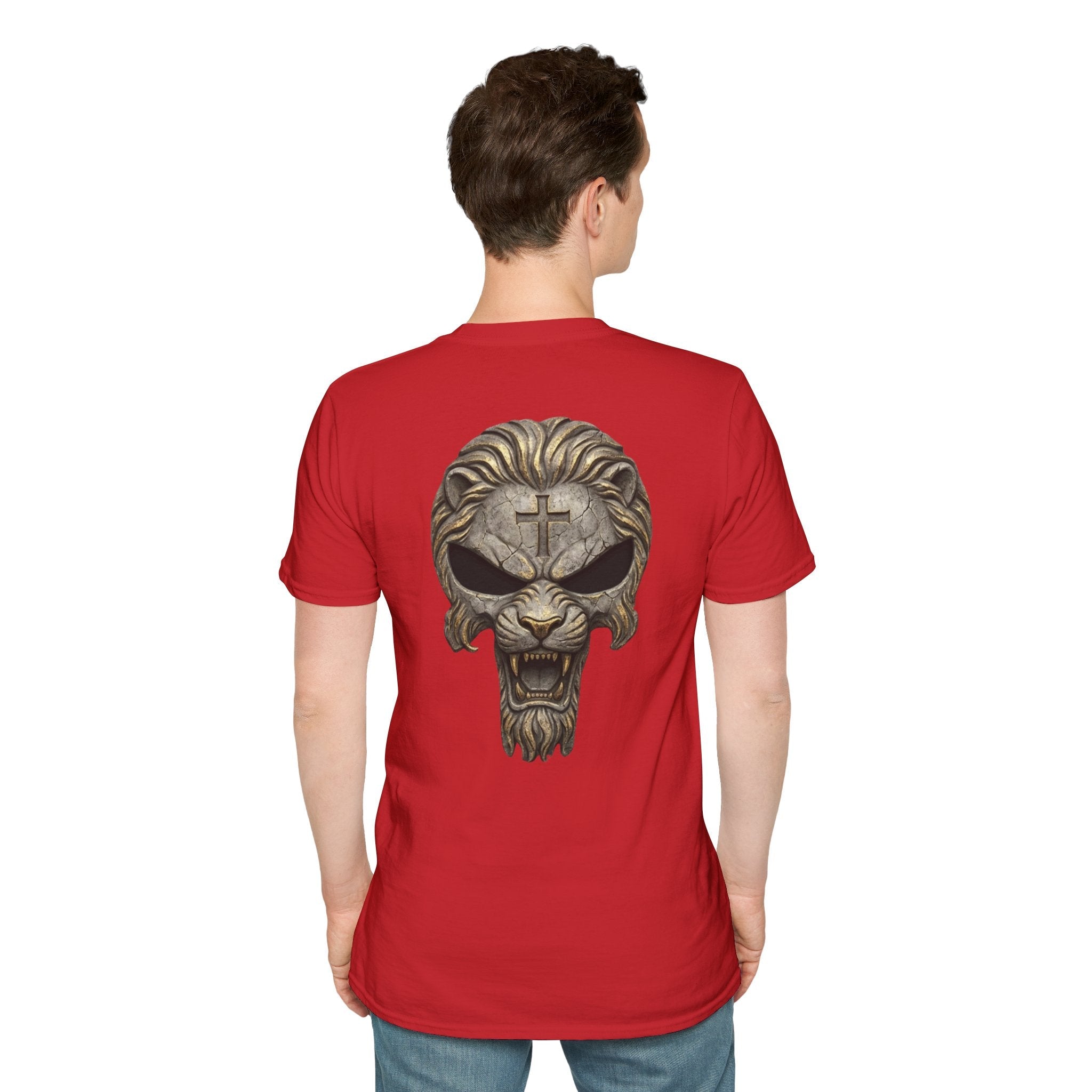Lion of Judah Skull Christian T-shirt - Warrior Faith Cross T-shirt Printify