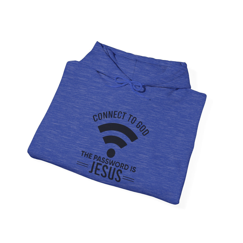 Connect to God Hoodie - WIFI Password is Jesus - Funny Christian Faith Hoodie Printify