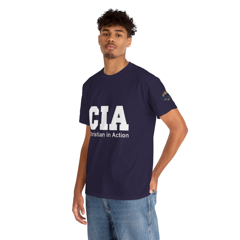 CIA Christian in Action T-shirt - Funny Faith Parody T-shirt - Mission Ready Apparel Printify