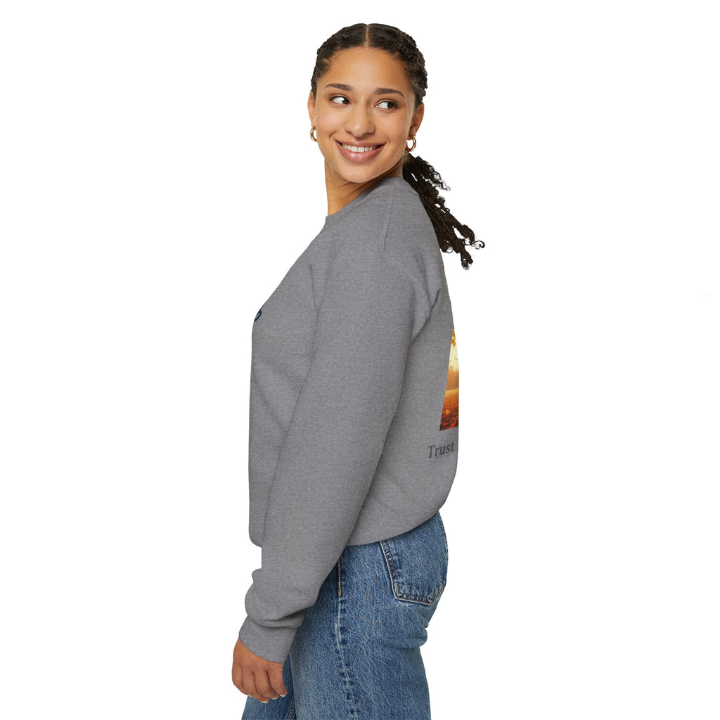Trust in the Lord Sweatshirt – Autumn Tree Proverbs 3:5 Christian Sweatshirt for Cozy Faith Printify