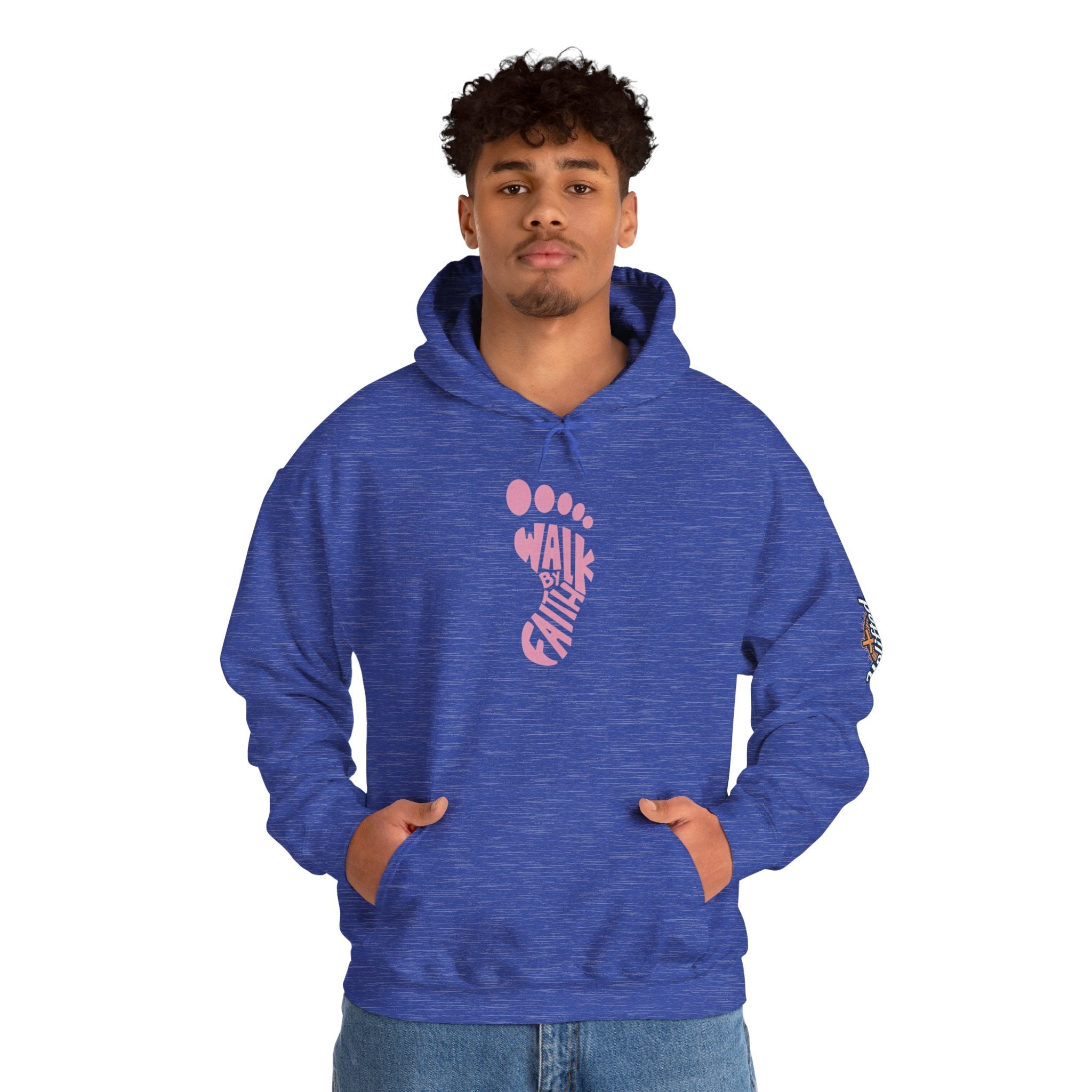 Walk By Faith Footprint Hoodie Printify