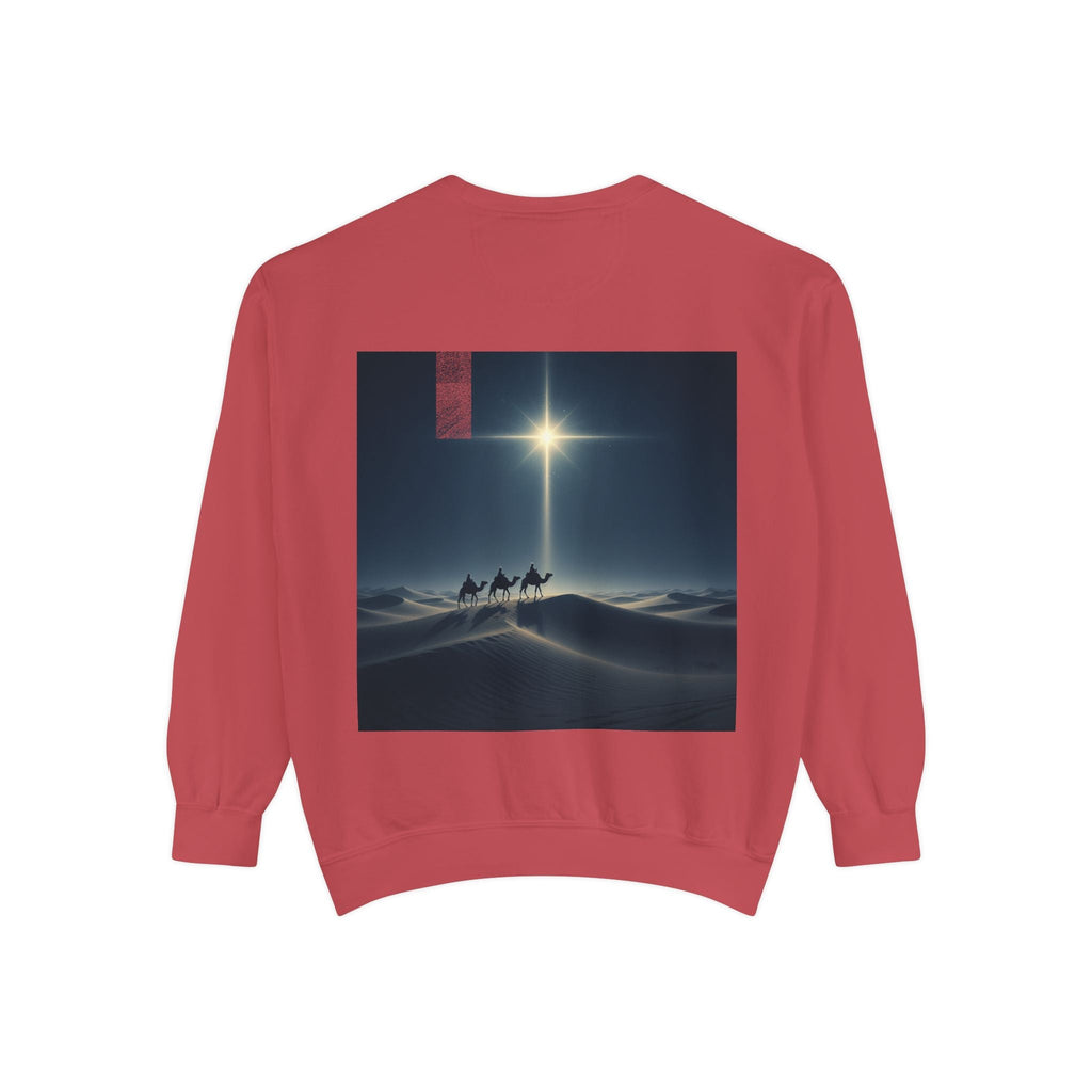 3 Wise Men Sweatshirt – Magi Camels Nativity Journey Christian Christmas Sweatshirt for Epiphany Faith & Holy Night Printify
