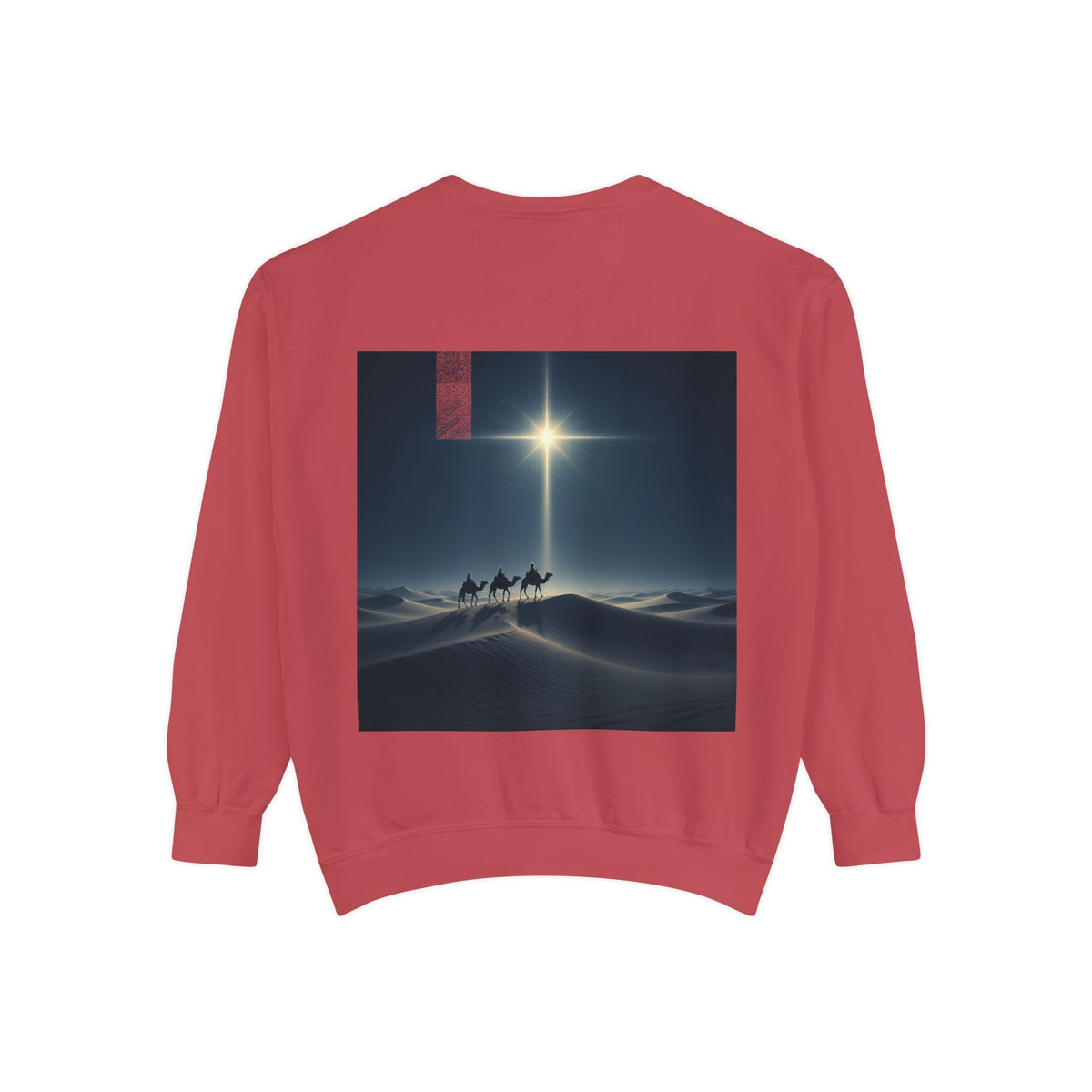 3 Wise Men Sweatshirt – Magi Camels Nativity Journey Christian Christmas Sweatshirt for Epiphany Faith & Holy Night Printify