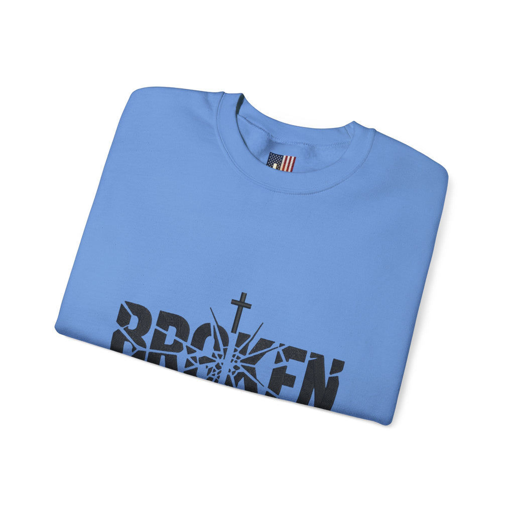 Broken But Chosen Crewneck Sweatshirt Printify