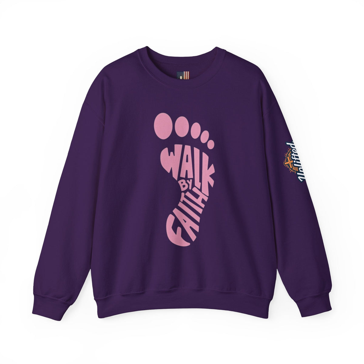 Walk By Faith Footprint Sweatshirt Printify