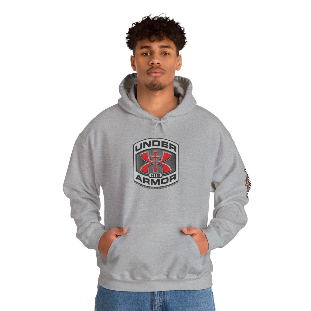 Under Armor Logo Hoodie — Black Athletic Pullover Printify