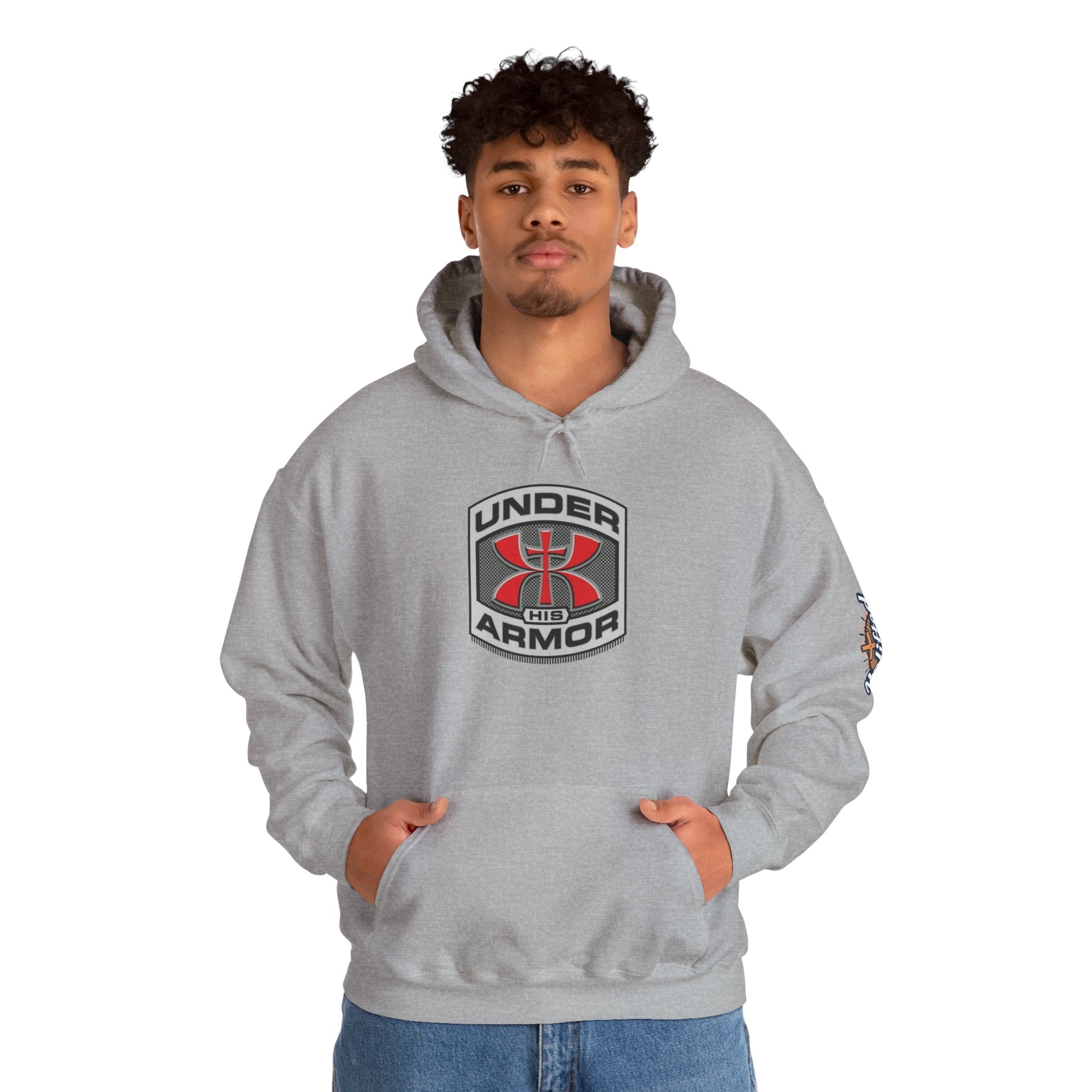 Under Armor Logo Hoodie — Black Athletic Pullover Printify
