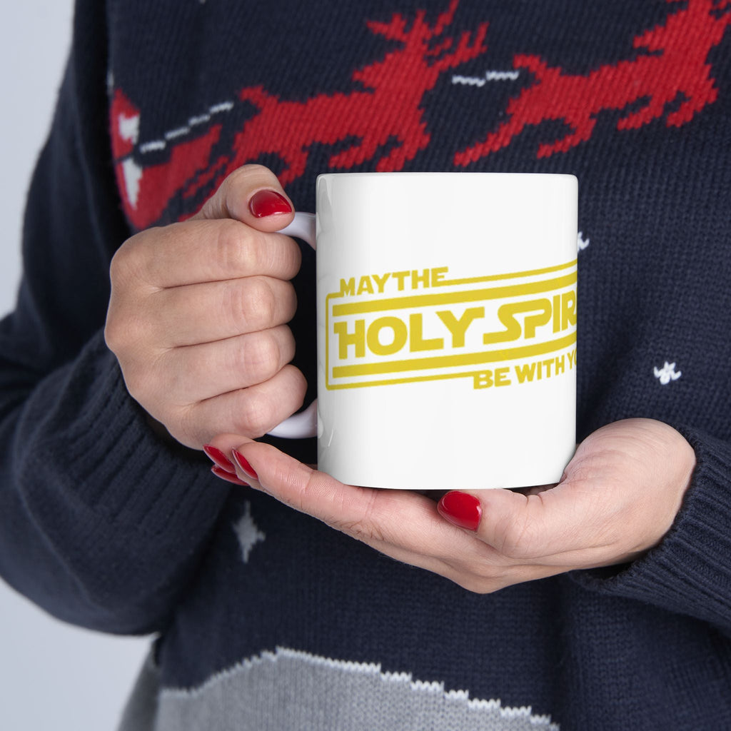 May the Holy Spirit Be With You Coffee Mug — Christian Star Wars Parody (11/15 oz) Printify