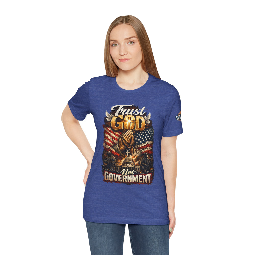 Trust God Not Government T-Shirt — Vintage Patriotic Christian Tee Printify