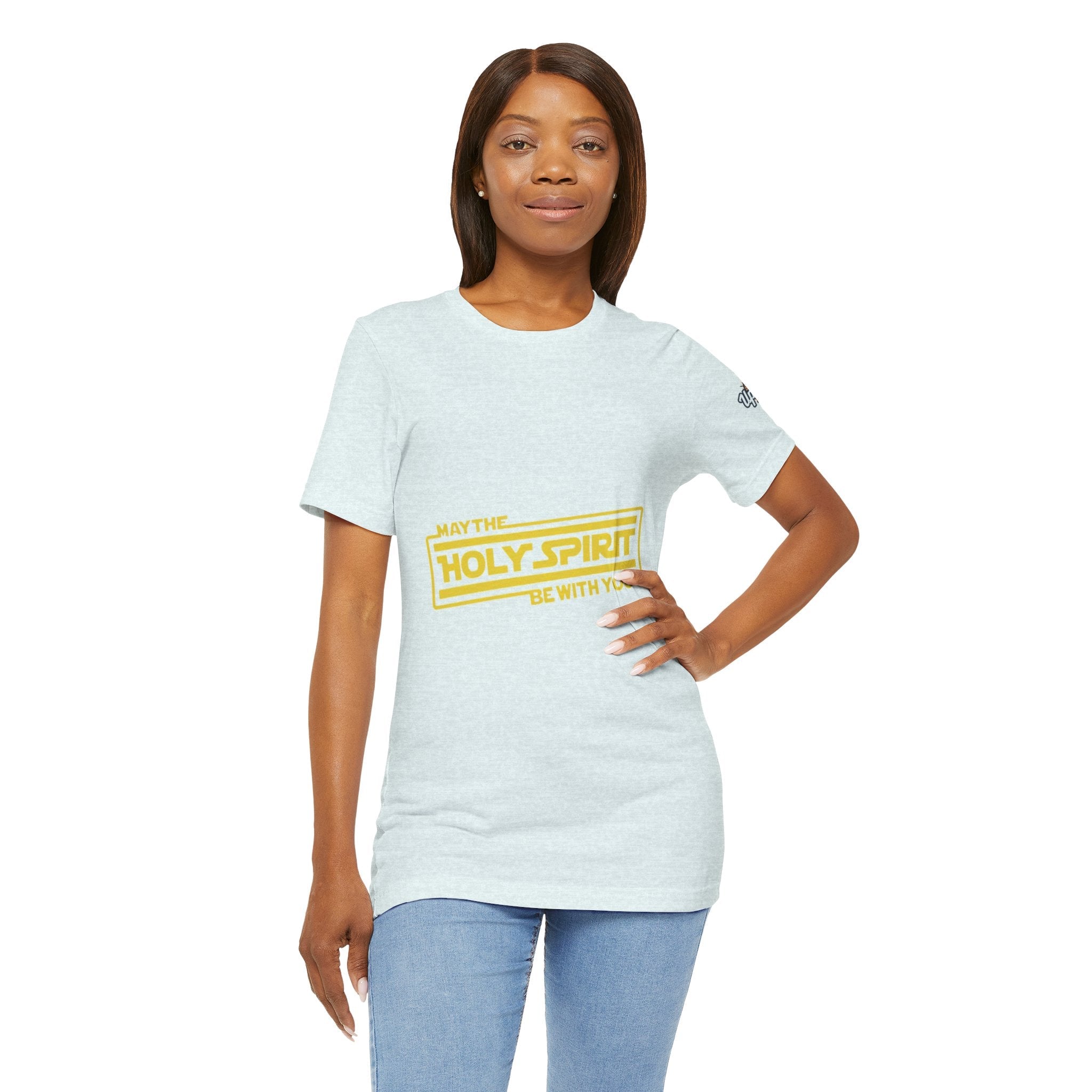 May the Holy Spirit Be With You T-shirt - Christian Star Wars Parody T-shirt Printify