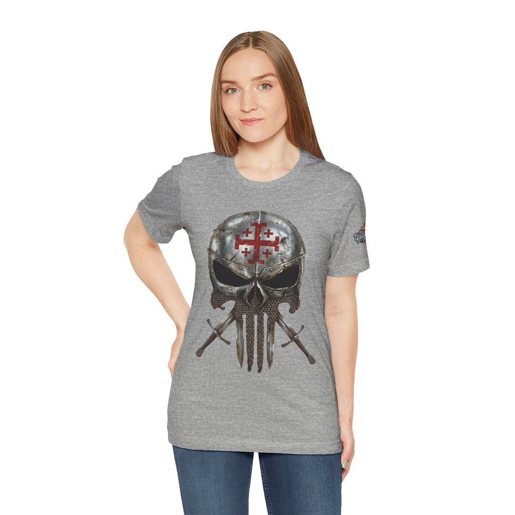 Crusader Knight Christian Skull T-shirt - Warrior Armor of God T-shirt Printify