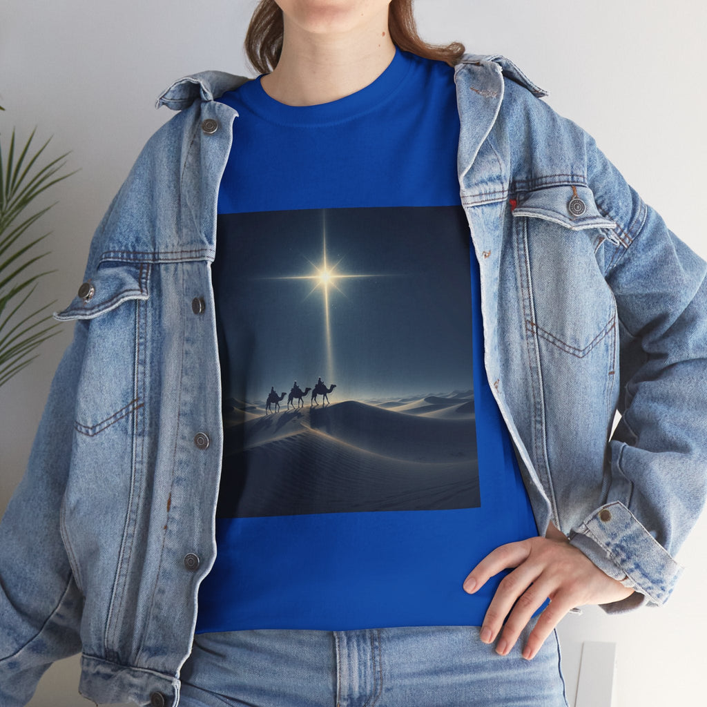 3 Wise Men T-shirt – Magi Camels Nativity Journey Christian Christmas T-shirt for Epiphany Faith & Holy Night Printify