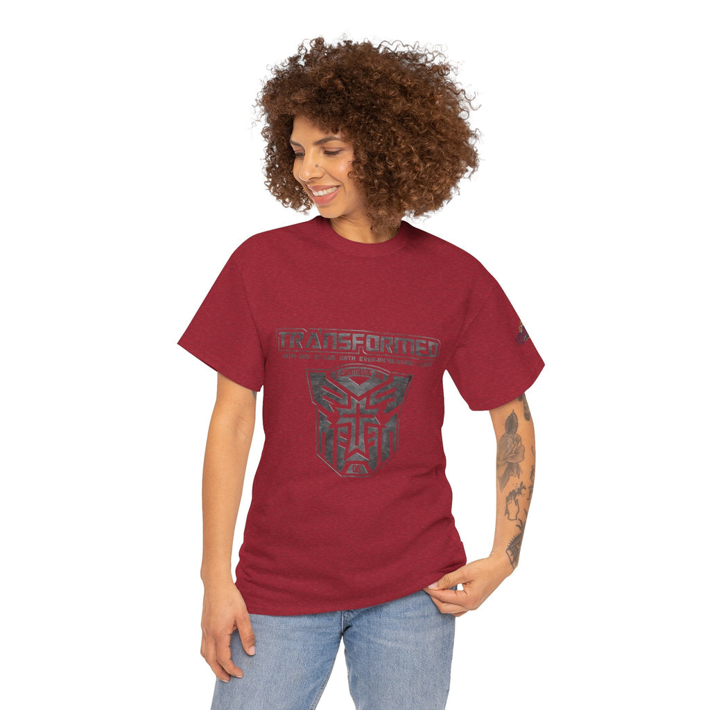 Transformer Logo Christian T-shirt | 2 Corinthians 3:18 Bible Verse T-shirt Printify